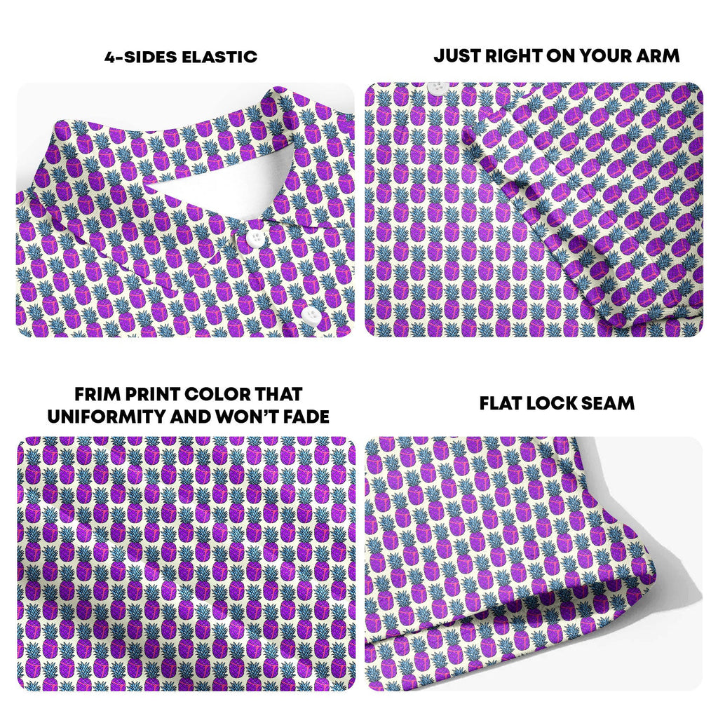 Slutty Pineapple-Polo Shirt For Men-Gerbera Prints