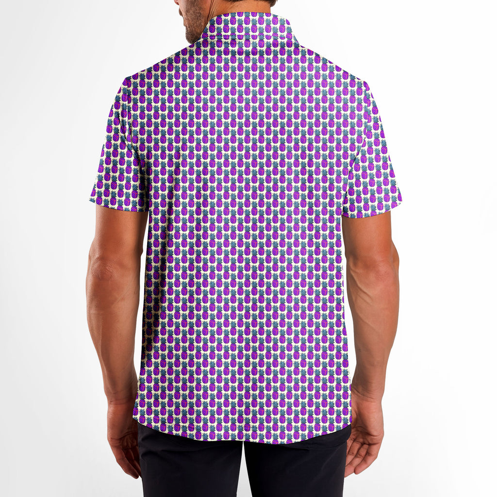 Slutty Pineapple-Polo Shirt For Men-Gerbera Prints