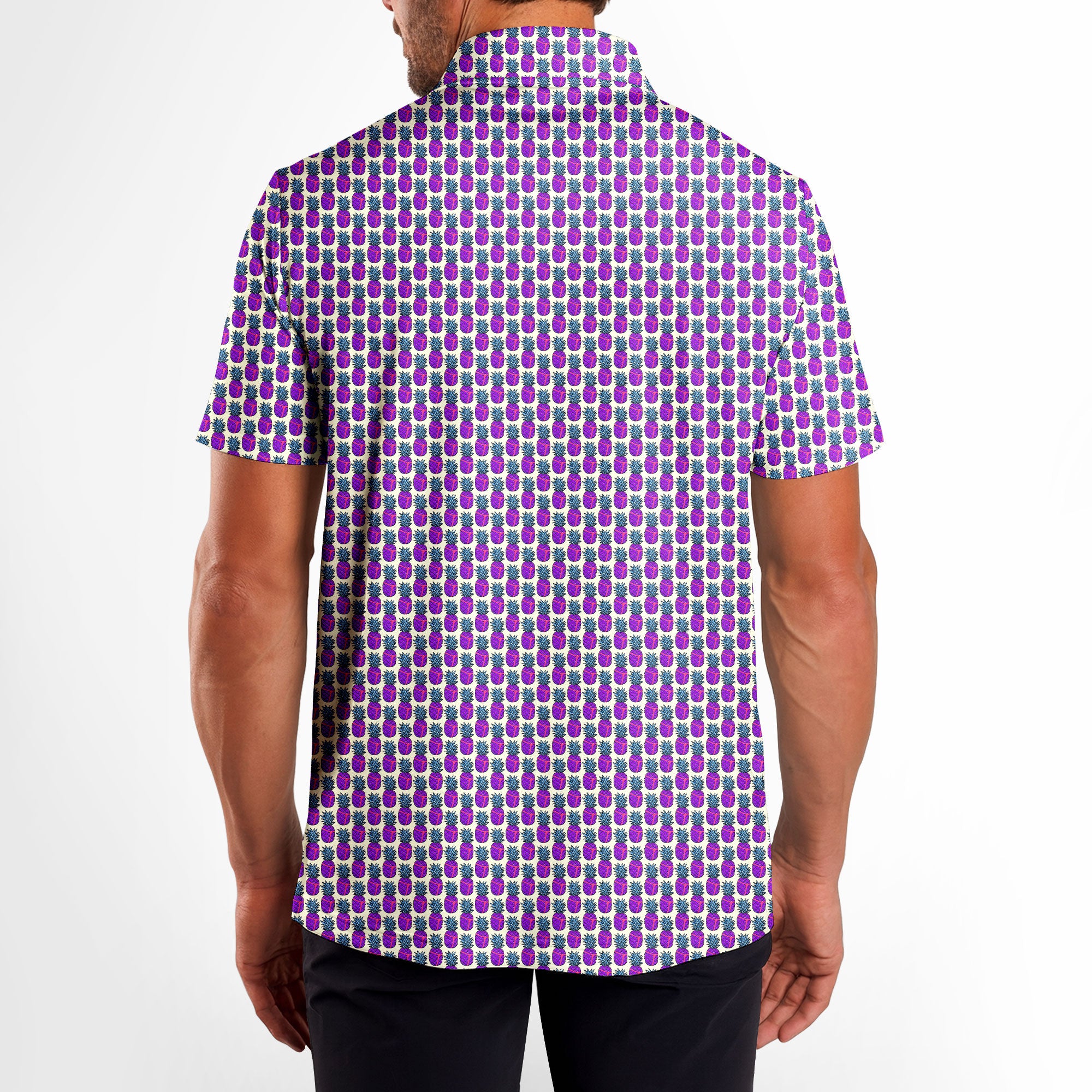 Slutty Pineapple-Polo Shirt For Men-Gerbera Prints