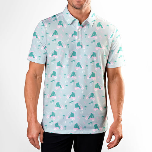 Bigfoot Golf-Polo Shirt For Men-Gerbera Prints