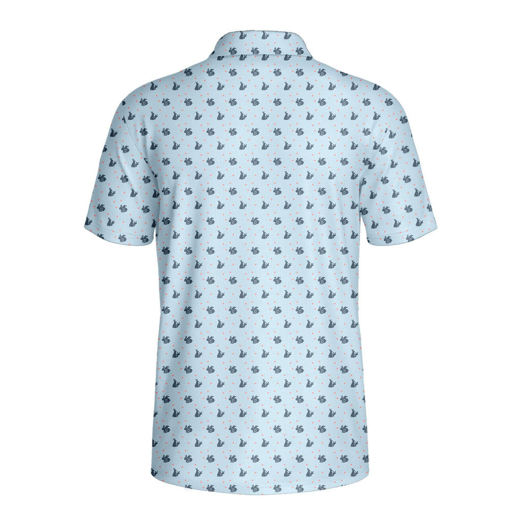 Lovers Rabbits-Polo Shirt For Men-Gerbera Prints