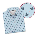 Lovers Rabbits-Polo Shirt For Men-Gerbera Prints