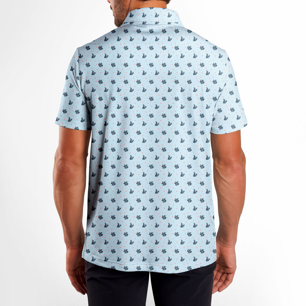 Lovers Rabbits-Polo Shirt For Men-Gerbera Prints