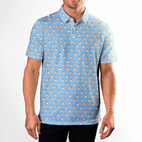 Doggy Style-Polo Shirt For Men-Gerbera Prints