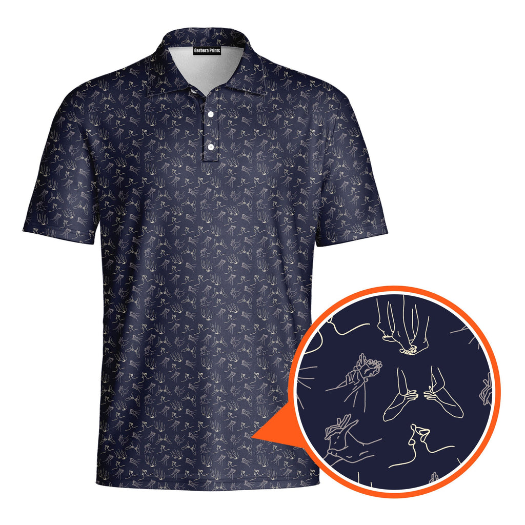 Thirsty-Polo Shirt For Men-Gerbera Prints
