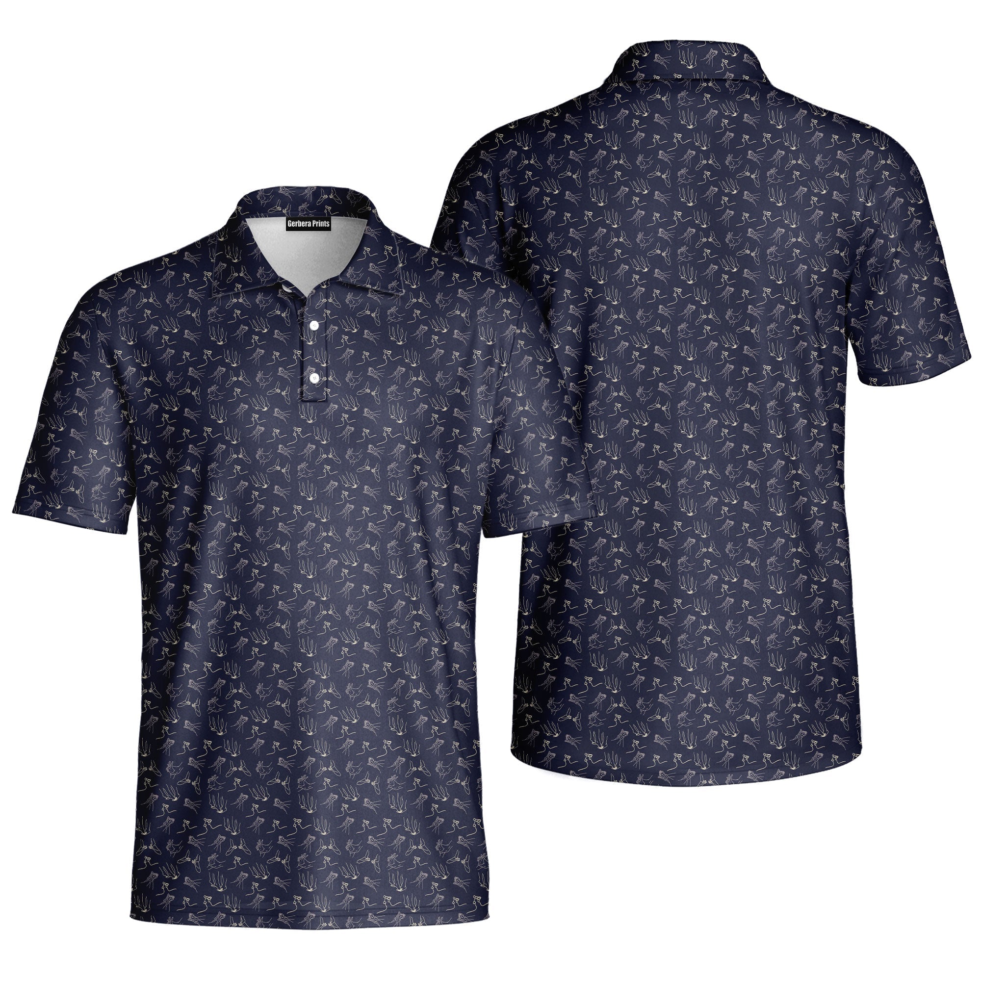 Thirsty-Polo Shirt For Men-Gerbera Prints