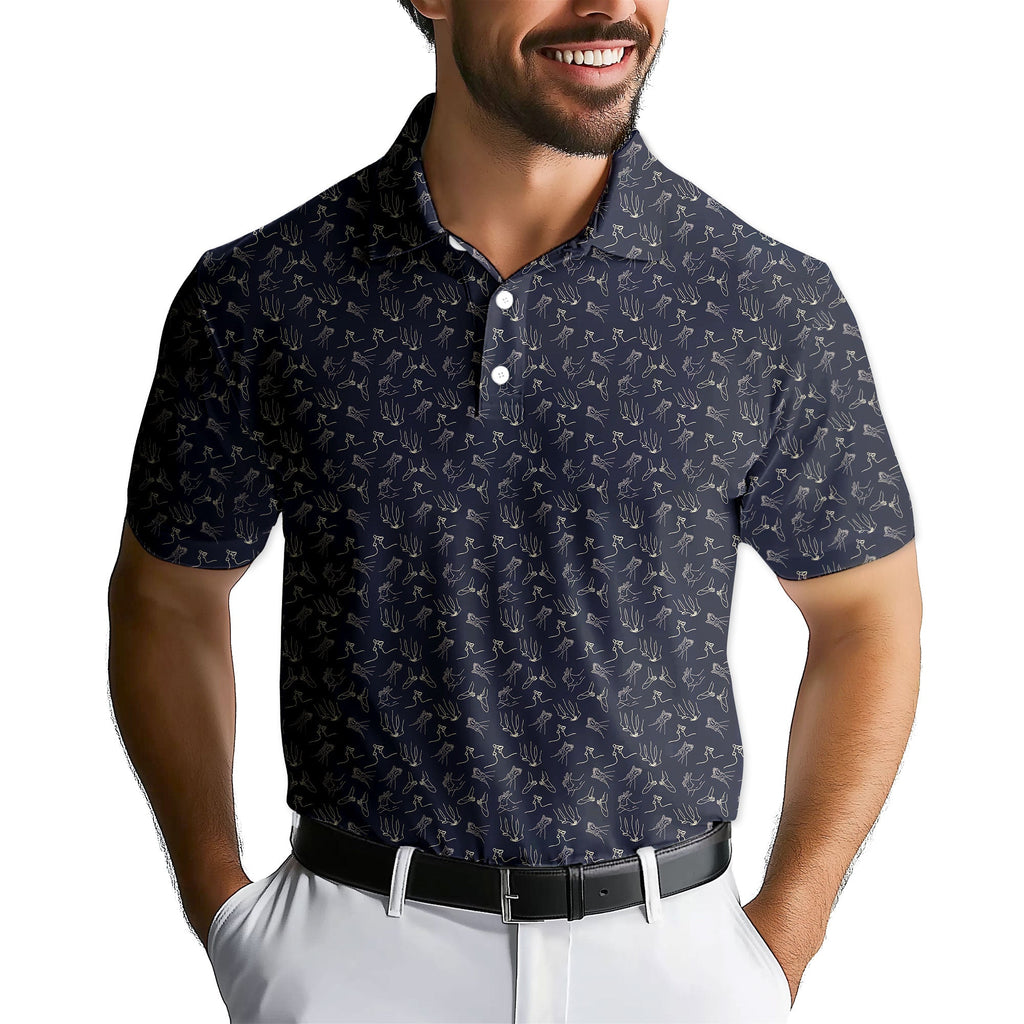 Thirsty-Polo Shirt For Men-Gerbera Prints