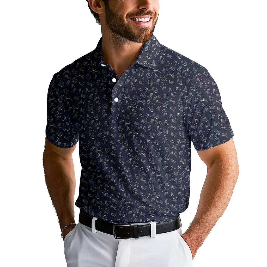 Thirsty-Polo Shirt For Men-Gerbera Prints