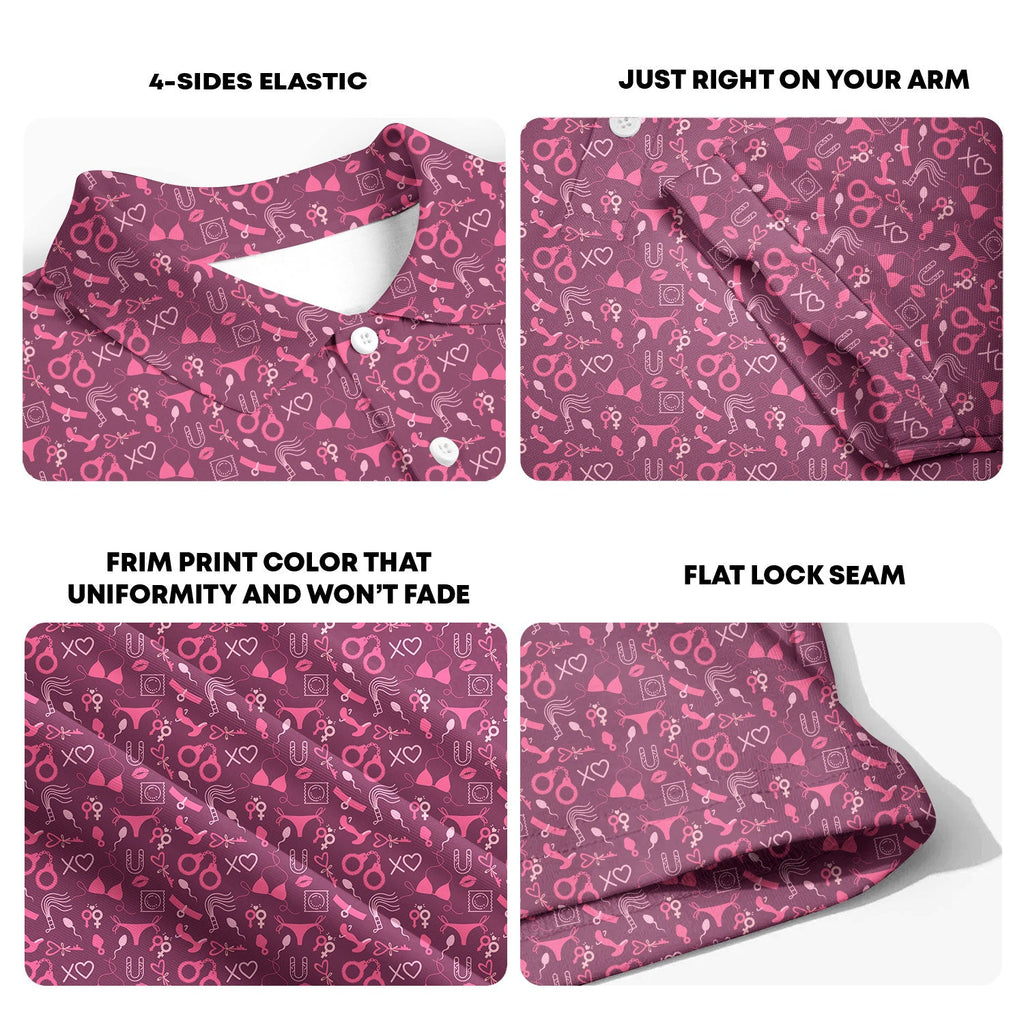 Pleasure Chest-Polo Shirt For Men-Gerbera Prints