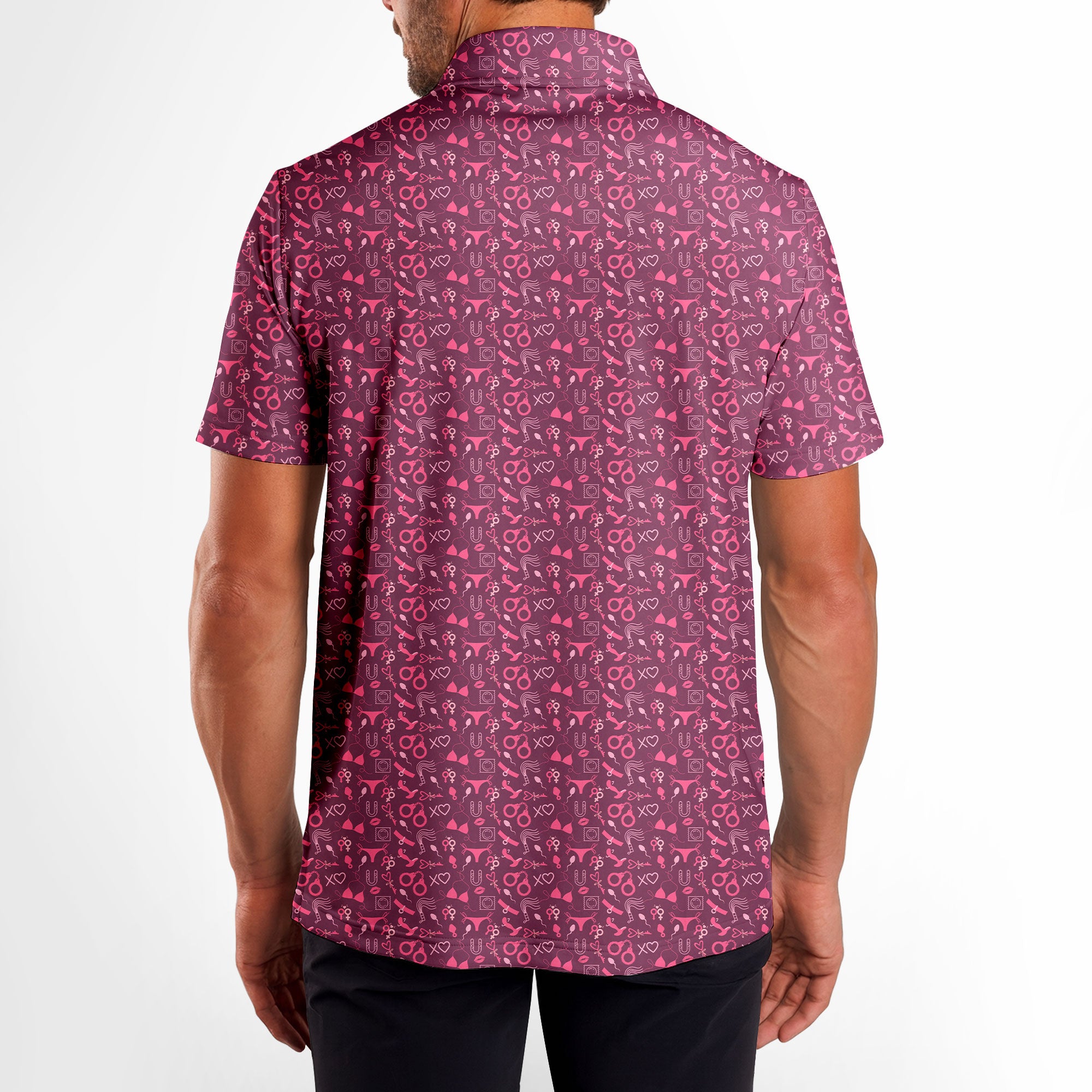 Pleasure Chest-Polo Shirt For Men-Gerbera Prints