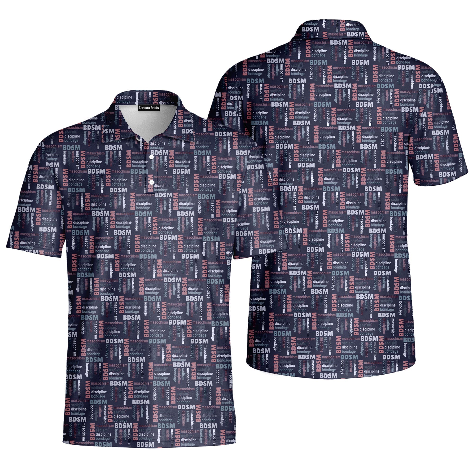 Experimental-Polo Shirt For Men-Gerbera Prints