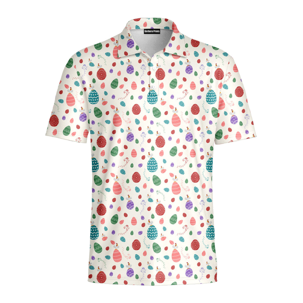 Hoppin' into Spring-Polo Shirt For Men-Gerbera Prints
