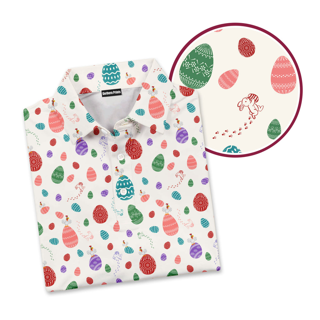 Hoppin' into Spring-Polo Shirt For Men-Gerbera Prints