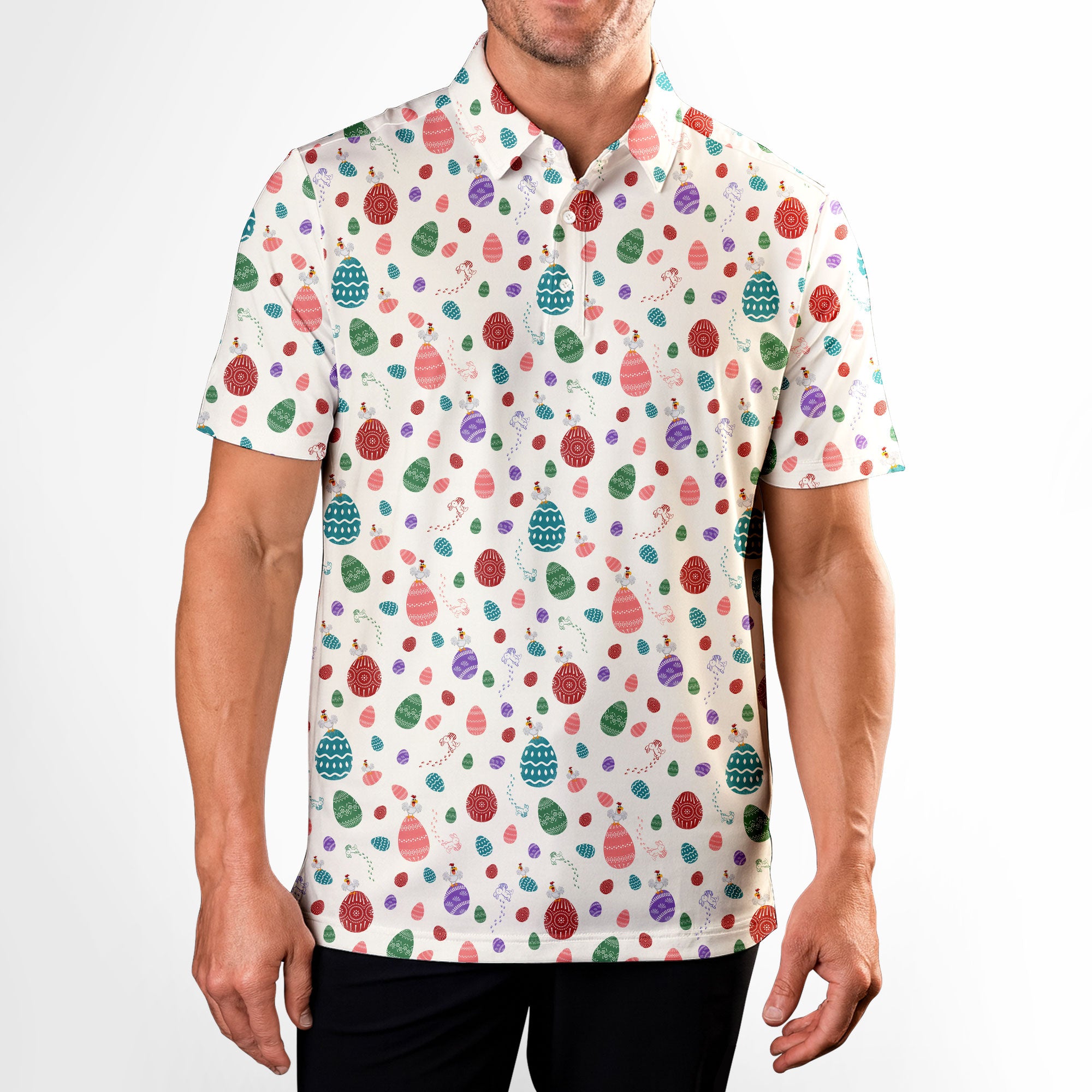 Hoppin' into Spring-Polo Shirt For Men-Gerbera Prints