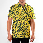 Leopard-Polo Shirt For Men-Gerbera Prints