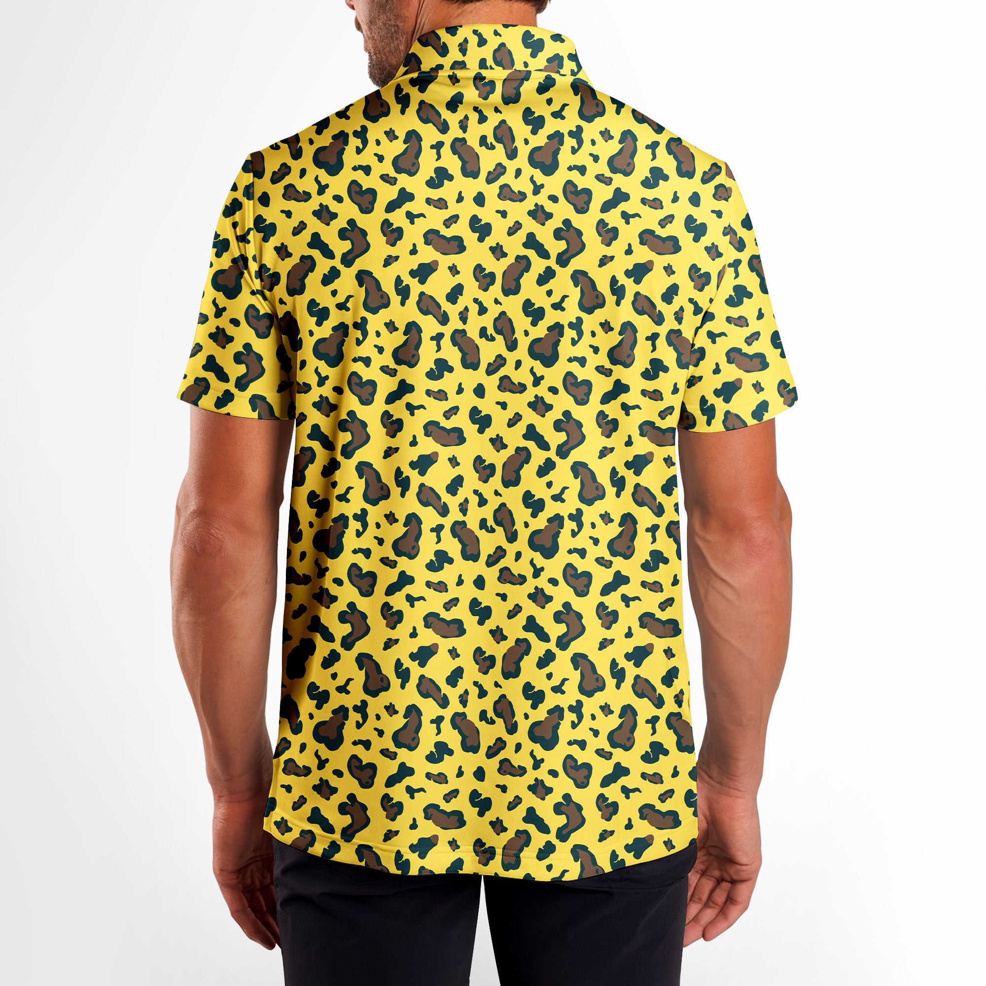 Leopard-Polo Shirt For Men-Gerbera Prints