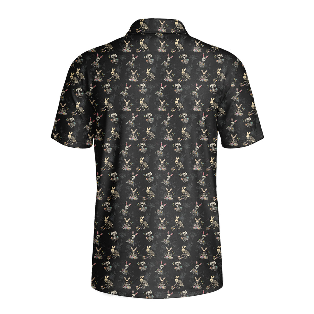 Skeleton Bunny-Polo Shirt For Men-Gerbera Prints