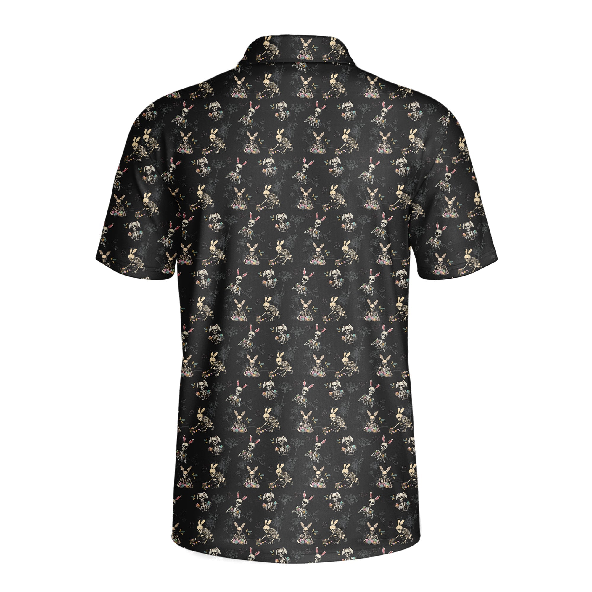 Skeleton Bunny-Polo Shirt For Men-Gerbera Prints