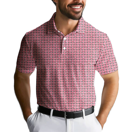 XO-Polo Shirt For Men-Gerbera Prints