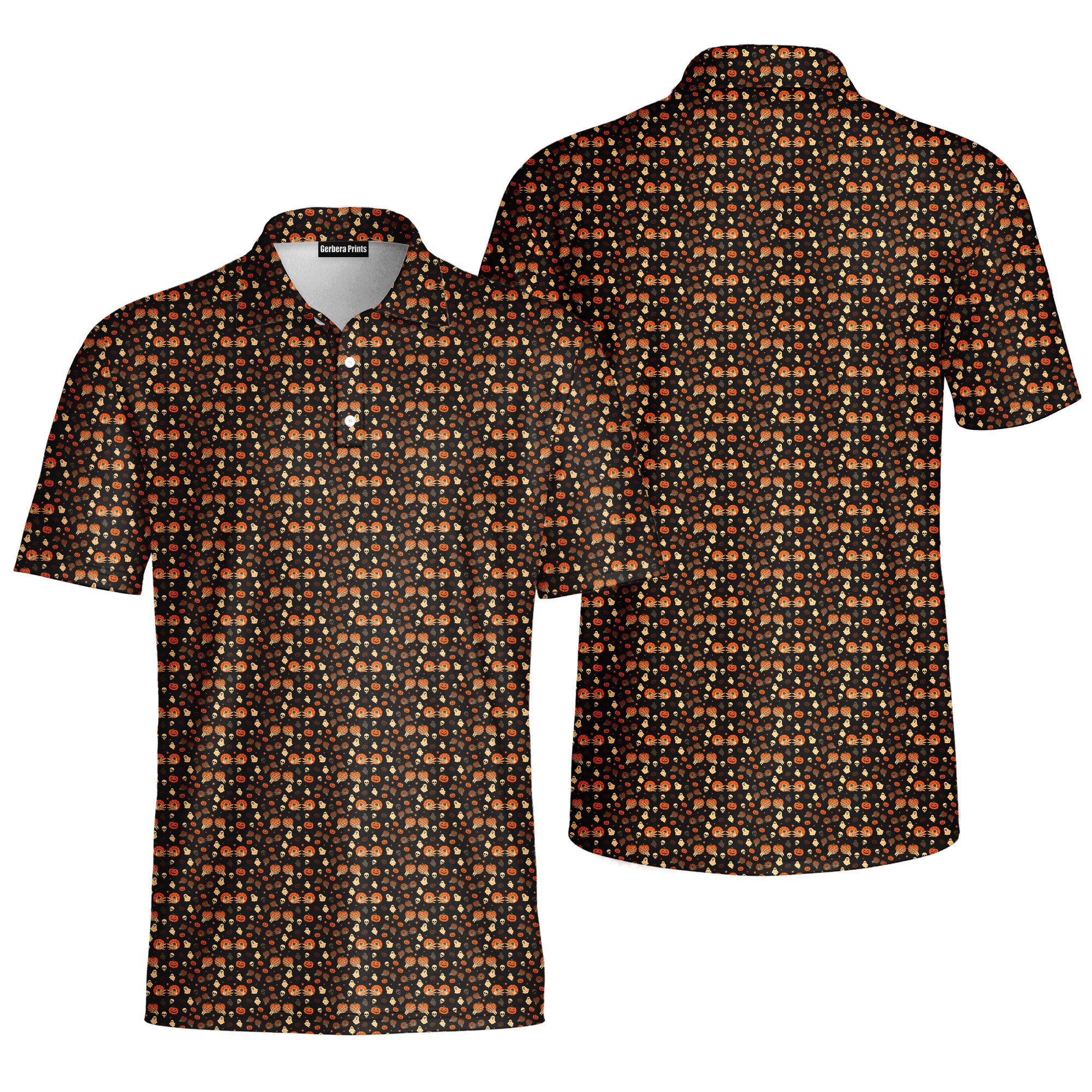 Honkin’ Pumpkins-Polo Shirt For Men-Gerbera Prints