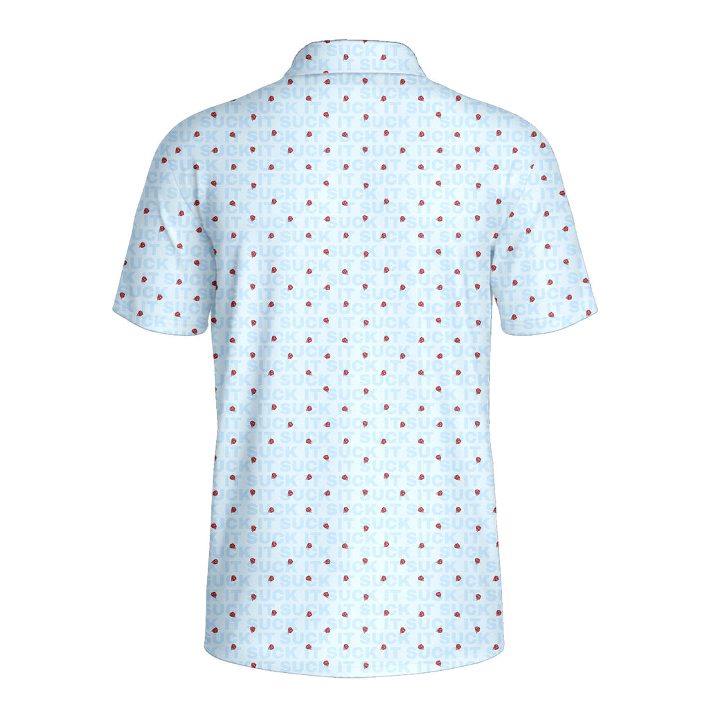 Suck It-Polo Shirt For Men-Gerbera Prints