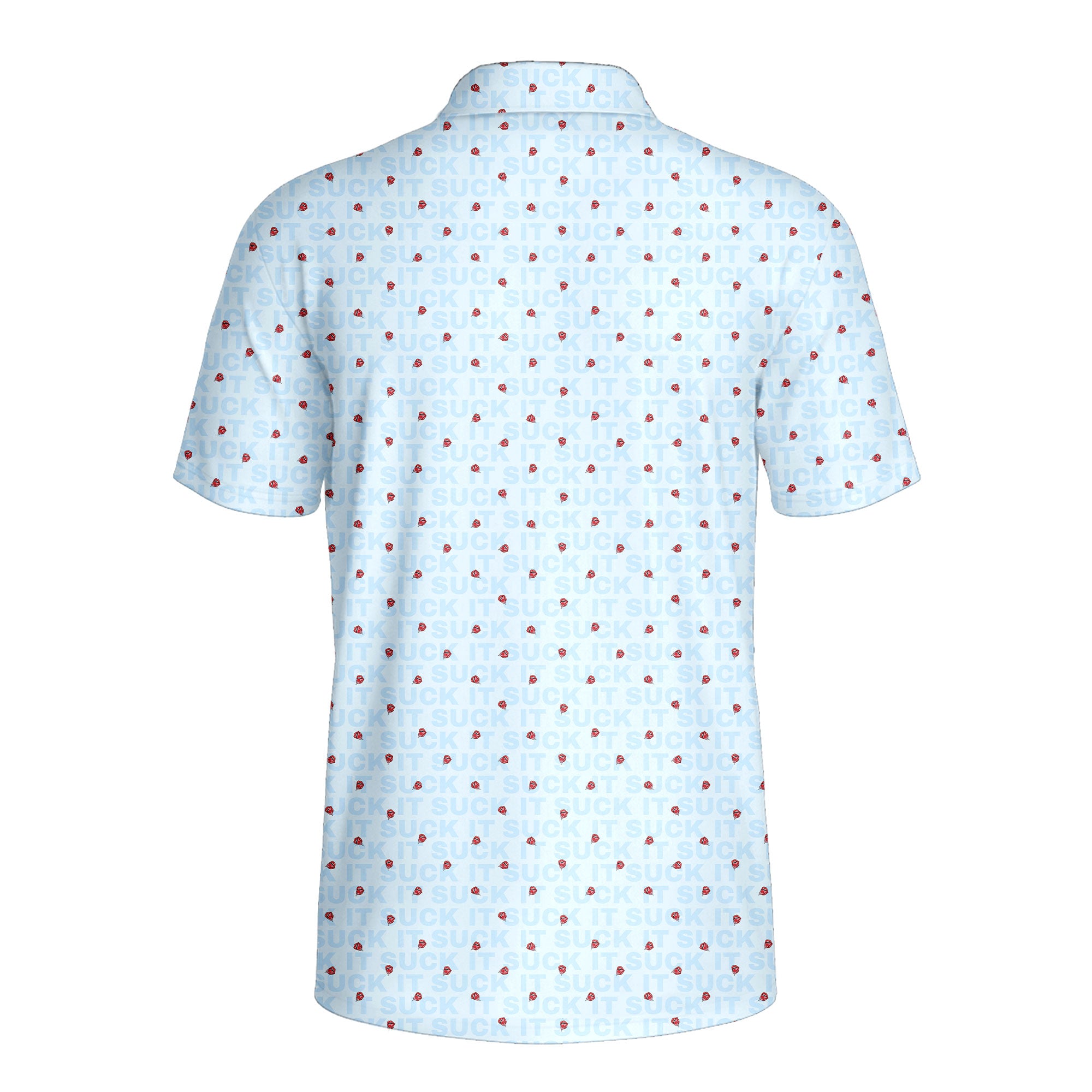 Suck It-Polo Shirt For Men-Gerbera Prints