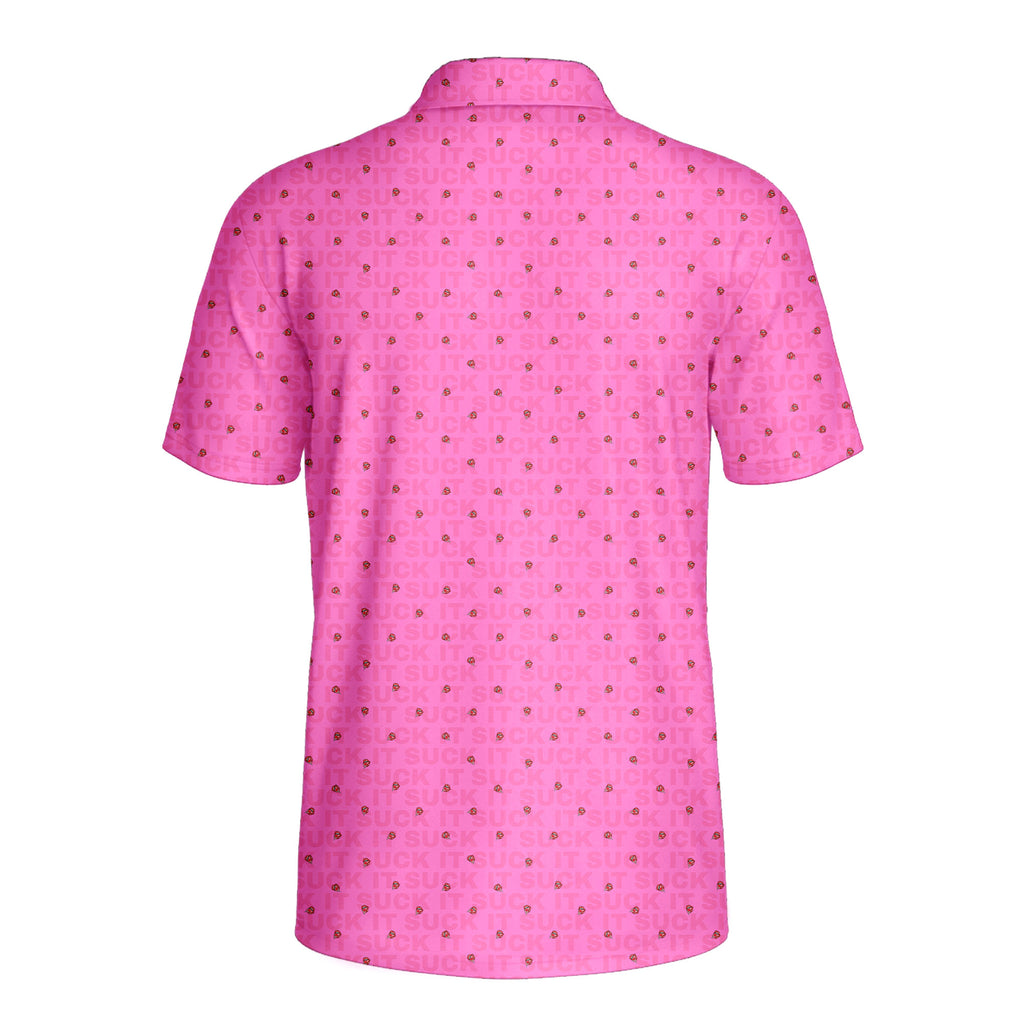 Suck It-Polo Shirt For Men-Gerbera Prints