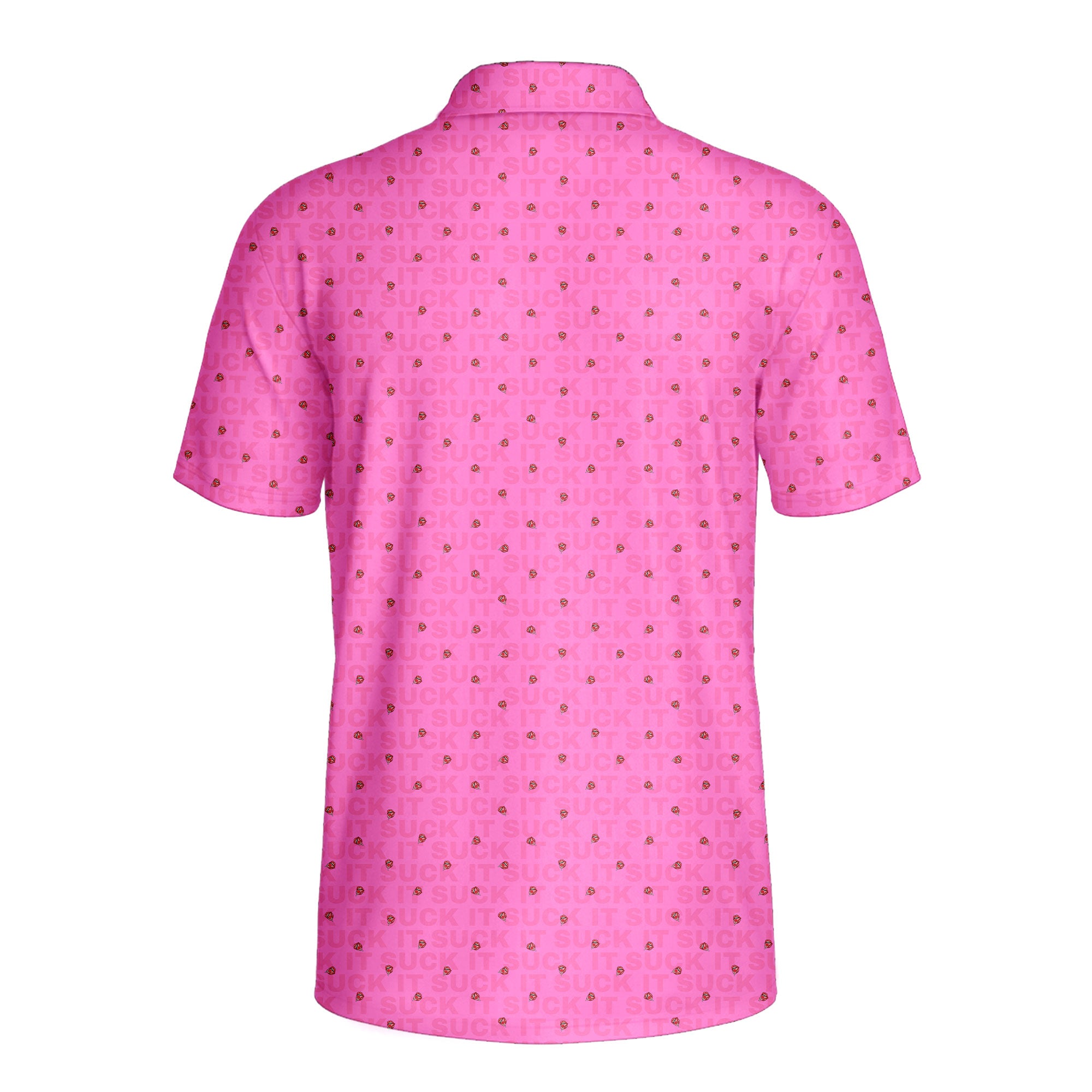 Suck It-Polo Shirt For Men-Gerbera Prints