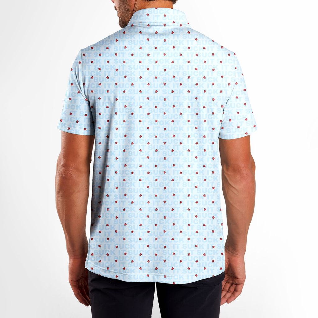 Suck It-Polo Shirt For Men-Gerbera Prints