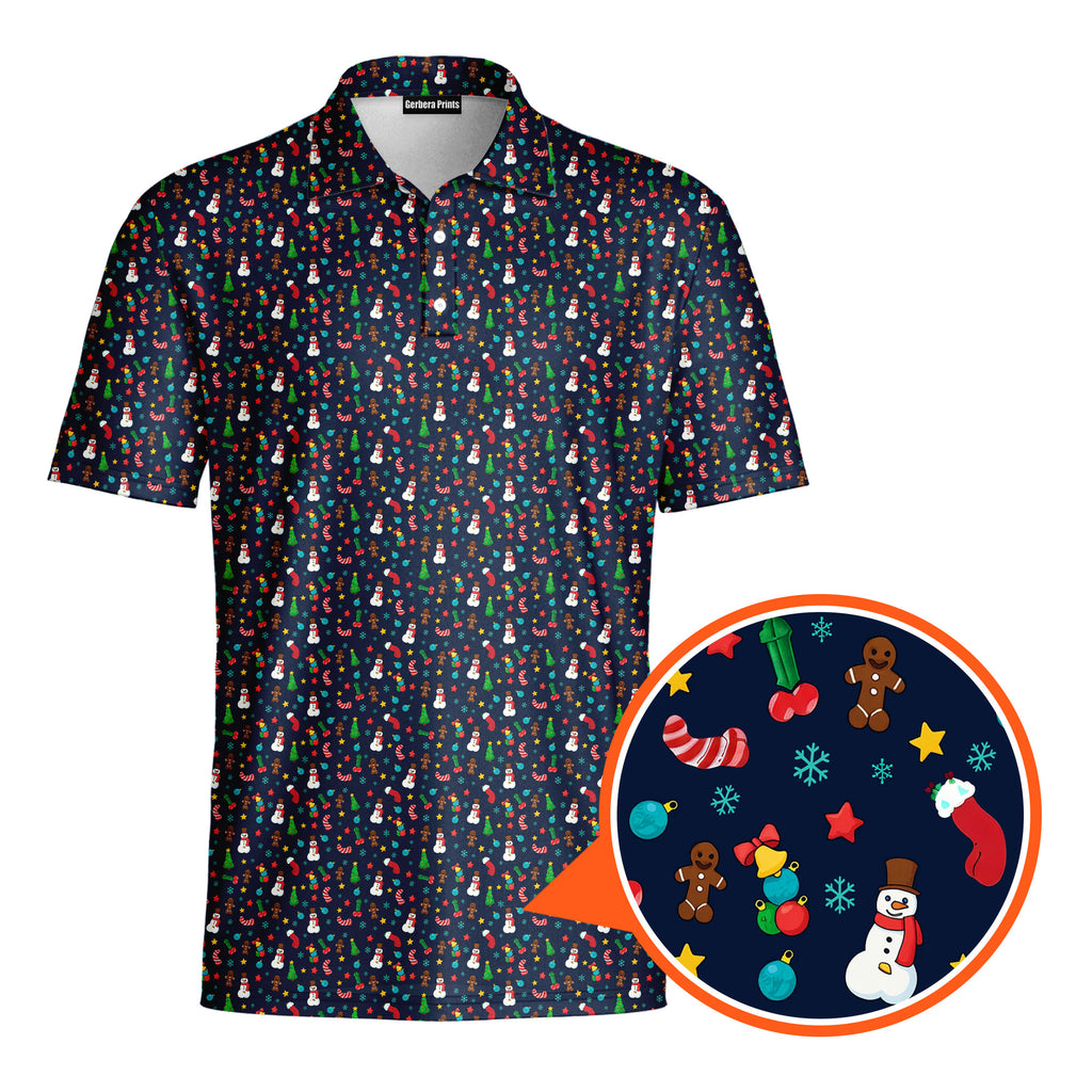 Ho Ho Hole-in-One-Polo Shirt For Men-Gerbera Prints