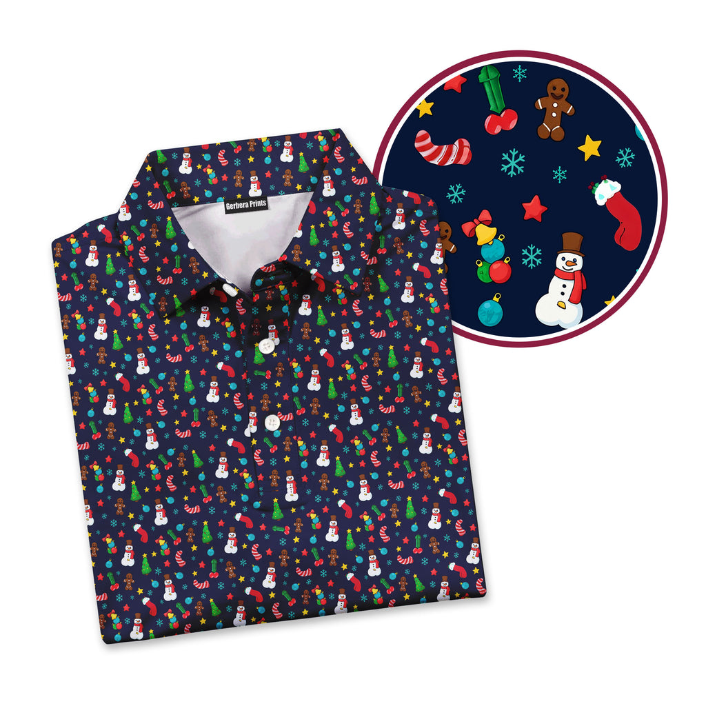Ho Ho Hole-in-One-Polo Shirt For Men-Gerbera Prints