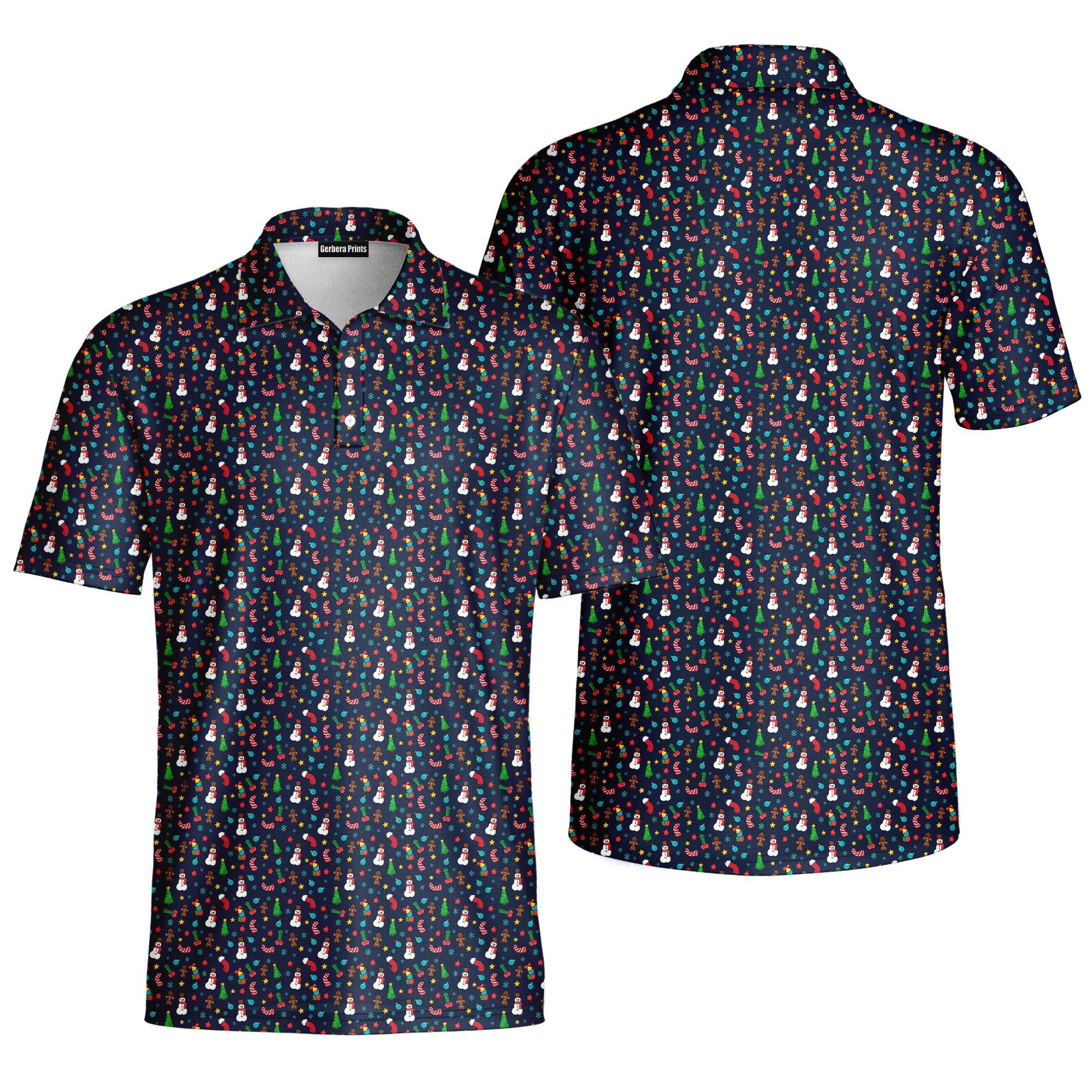 Ho Ho Hole-in-One-Polo Shirt For Men-Gerbera Prints