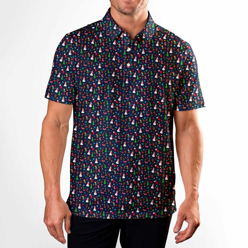 Ho Ho Hole-in-One-Polo Shirt For Men-Gerbera Prints