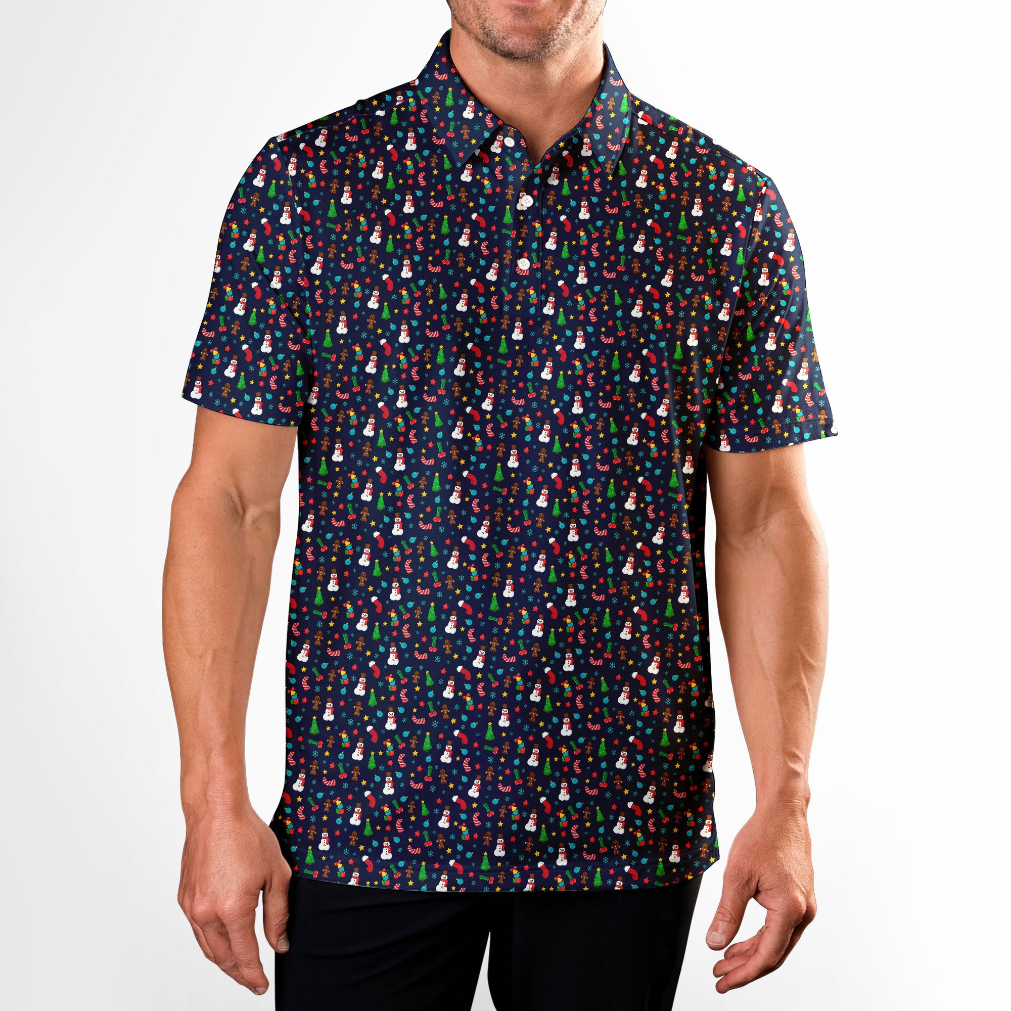 Ho Ho Hole-in-One-Polo Shirt For Men-Gerbera Prints