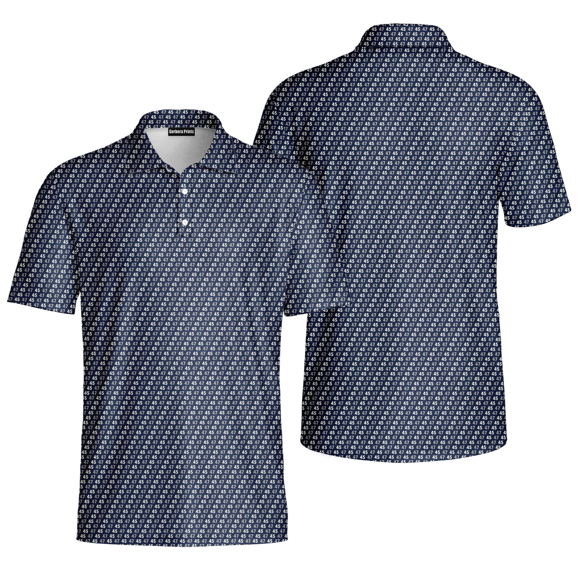 Iron Command-Polo Shirt For Men-Gerbera Prints