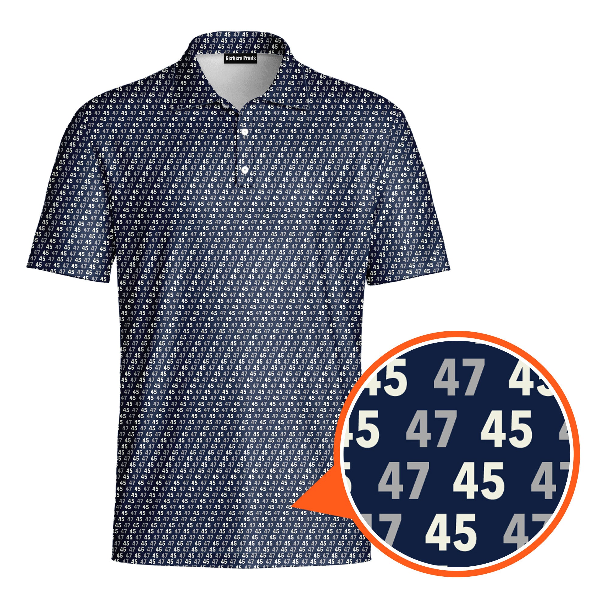 Iron Command-Polo Shirt For Men-Gerbera Prints