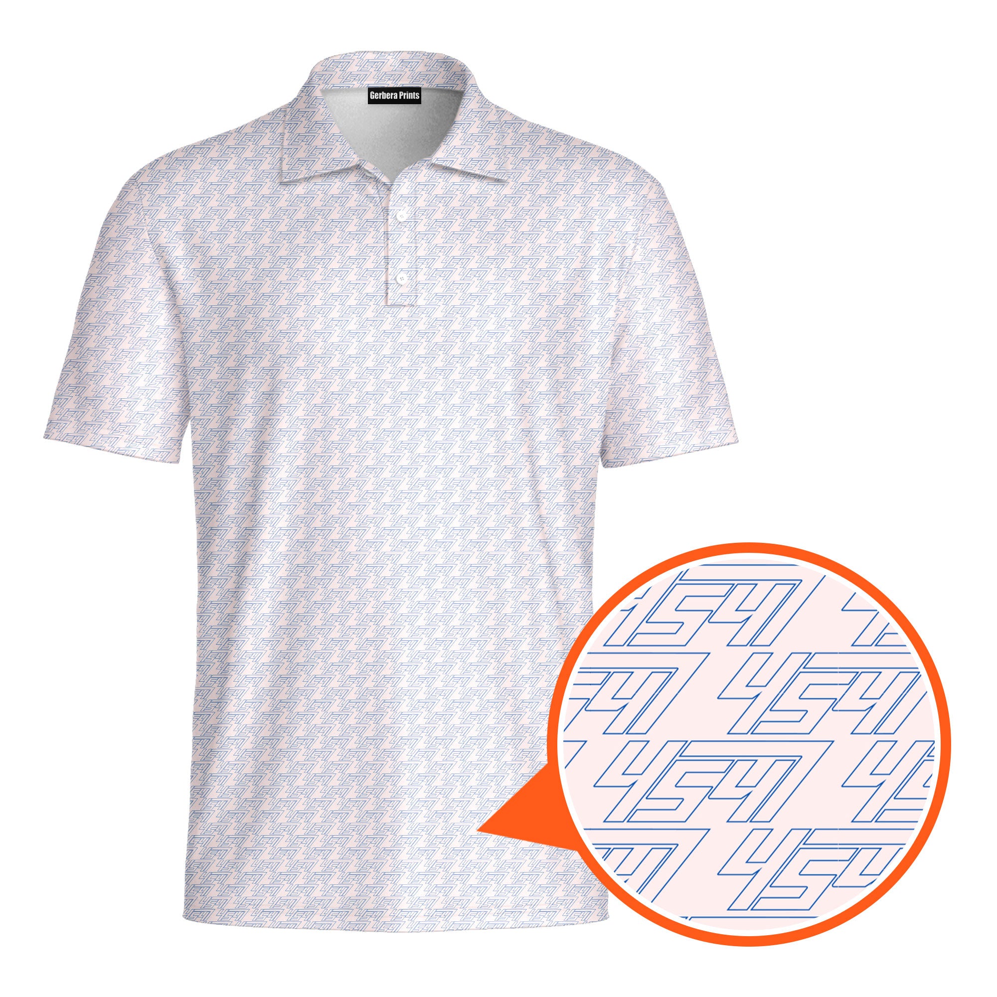 The Return Of 47-Polo Shirt For Men-Gerbera Prints