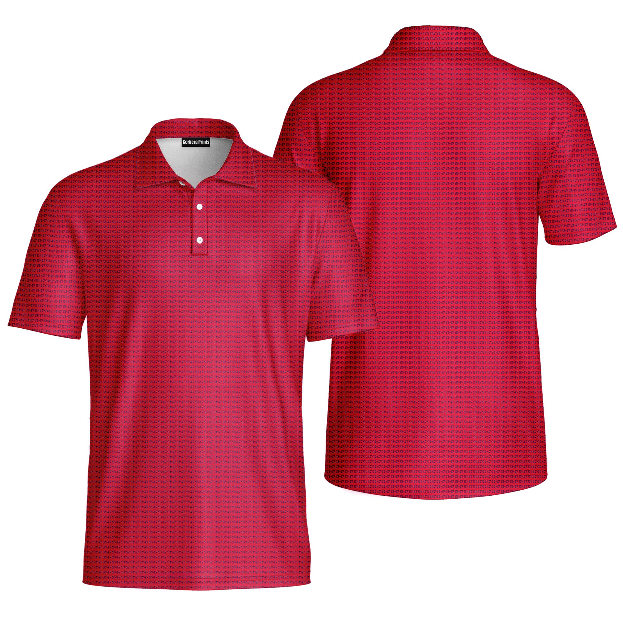 Faith In 47-Polo Shirt For Men-Gerbera Prints