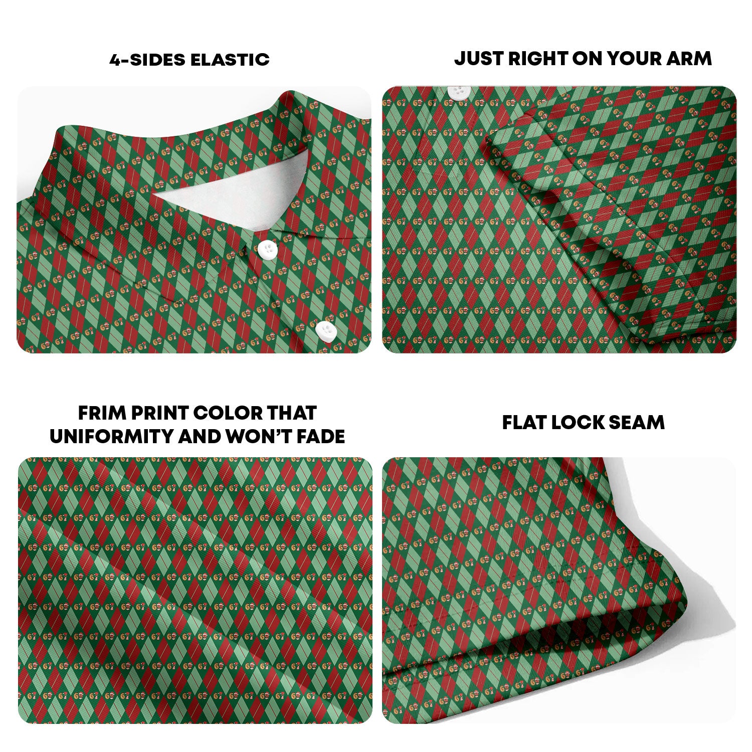 Funny Six Seven Christmas-Polo Shirt For Men-Gerbera Prints