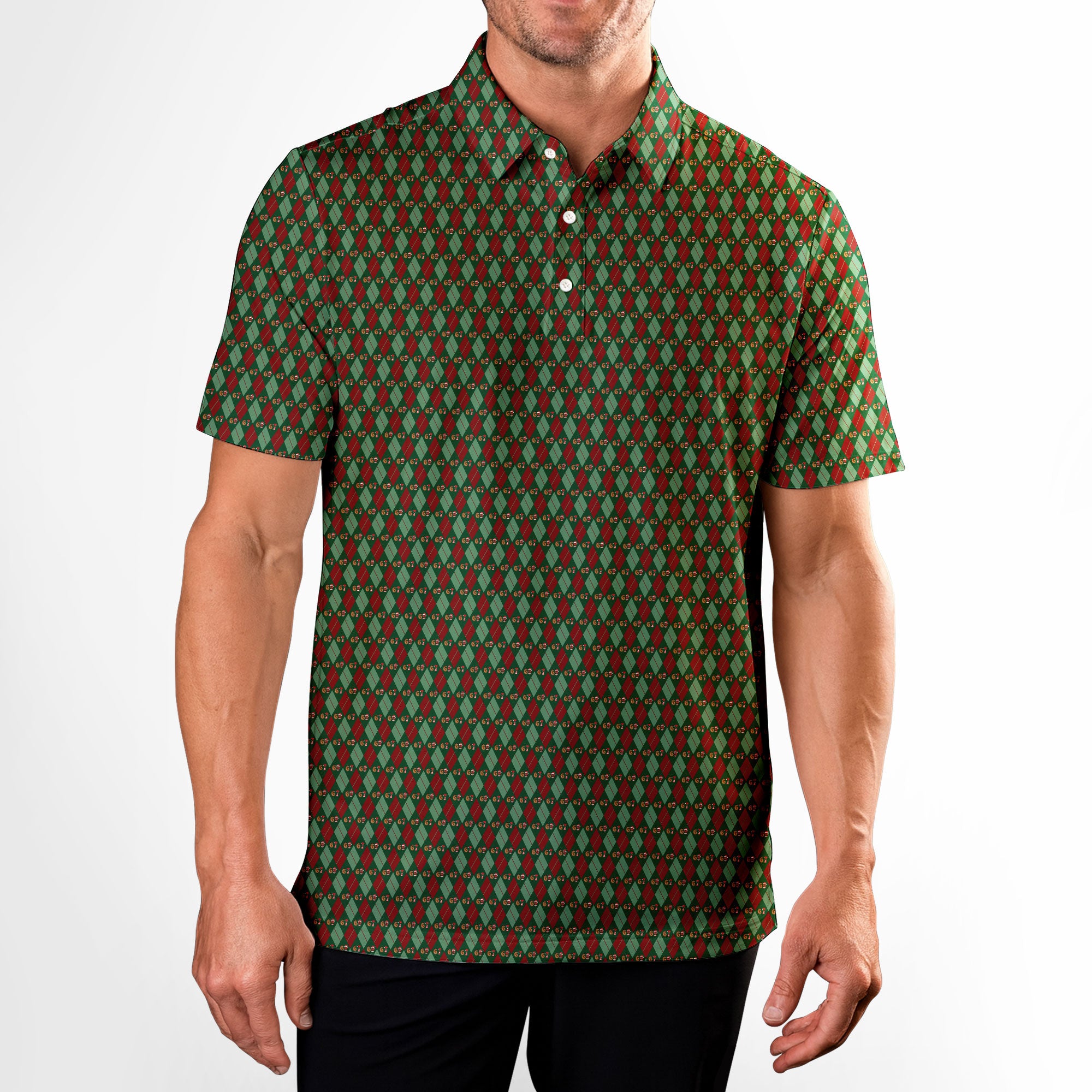 Funny Six Seven Christmas-Polo Shirt For Men-Gerbera Prints