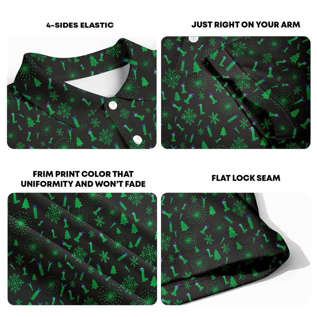 Dirty Christmas-Polo Shirt For Men-Gerbera Prints