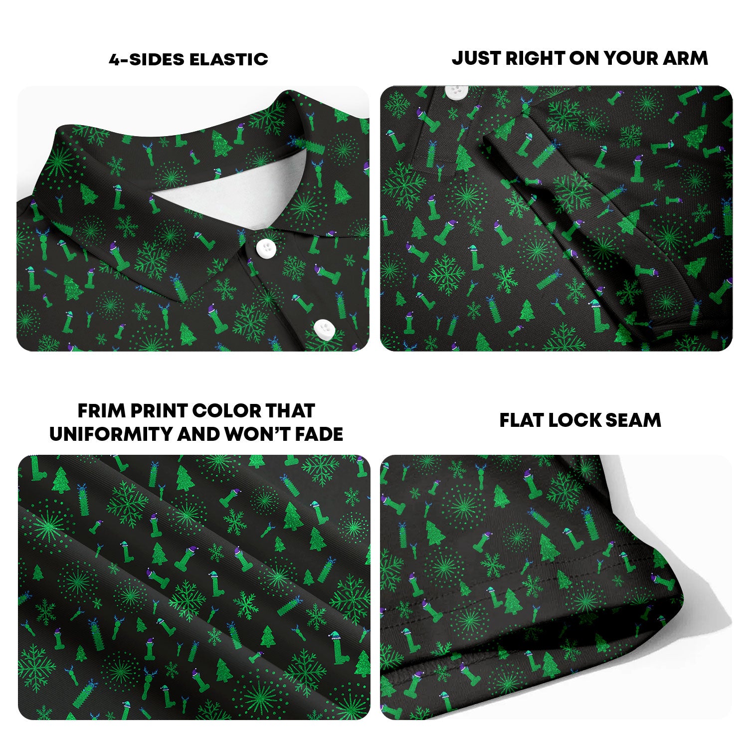 Dirty Christmas-Polo Shirt For Men-Gerbera Prints