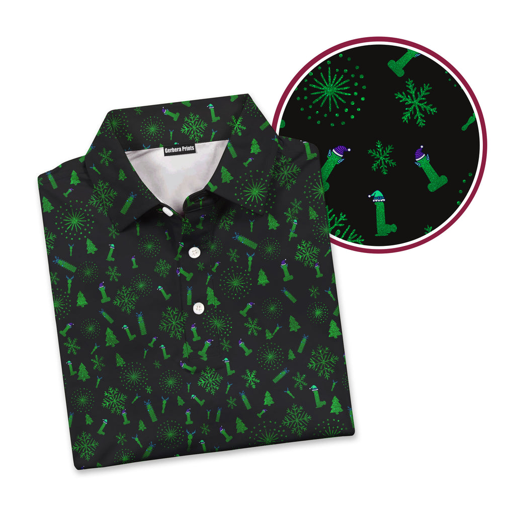 Dirty Christmas-Polo Shirt For Men-Gerbera Prints