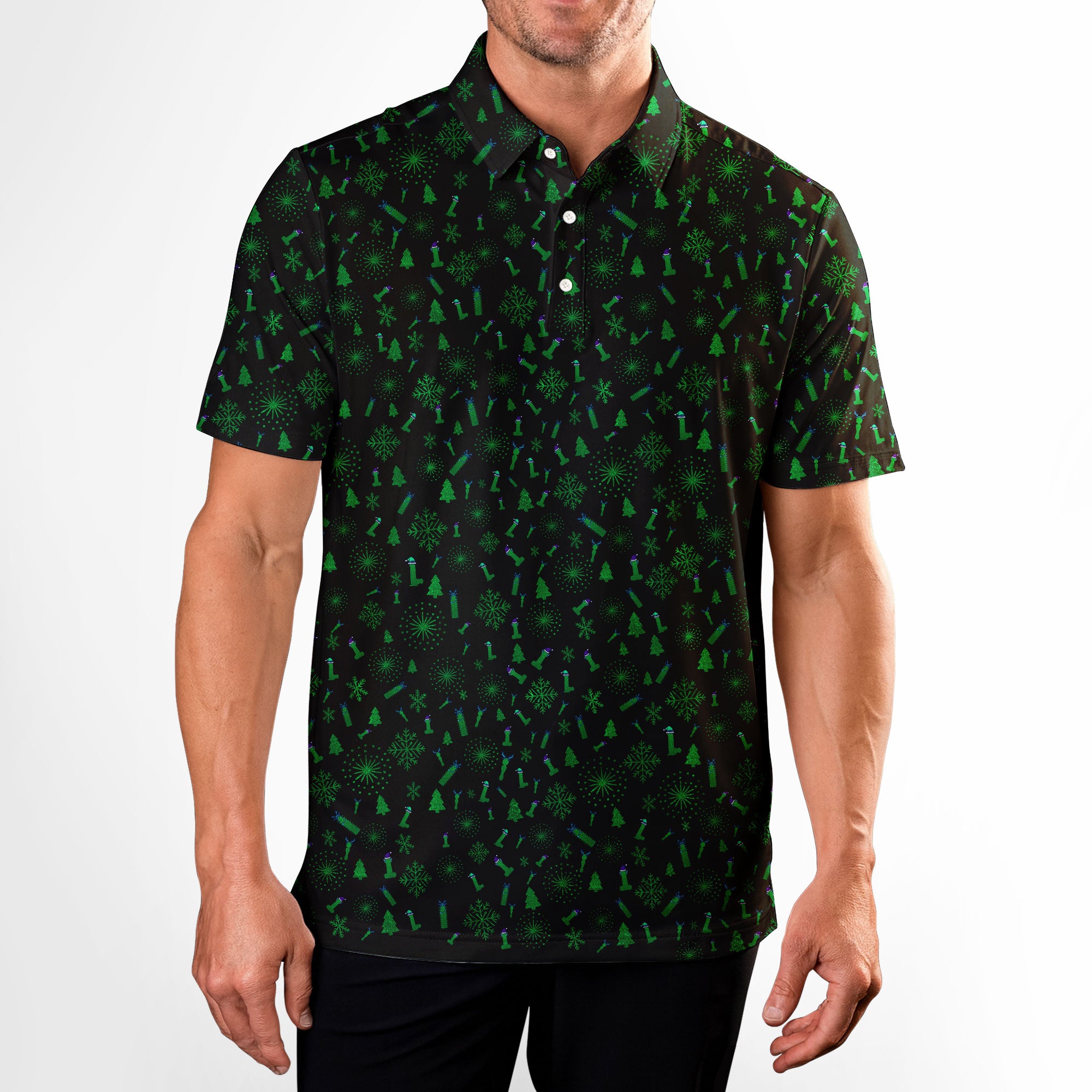 Dirty Christmas-Polo Shirt For Men-Gerbera Prints