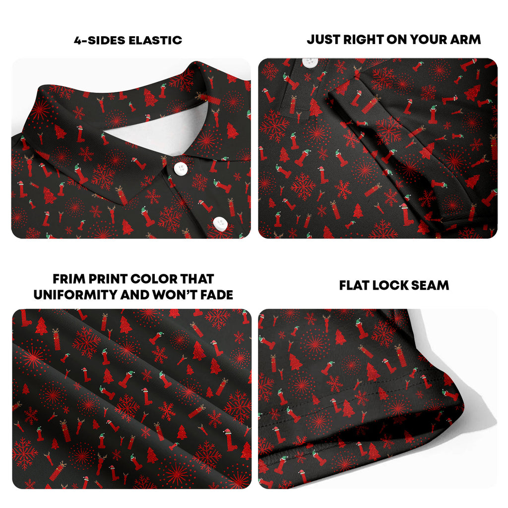 Dirty Christmas-Polo Shirt For Men-Gerbera Prints