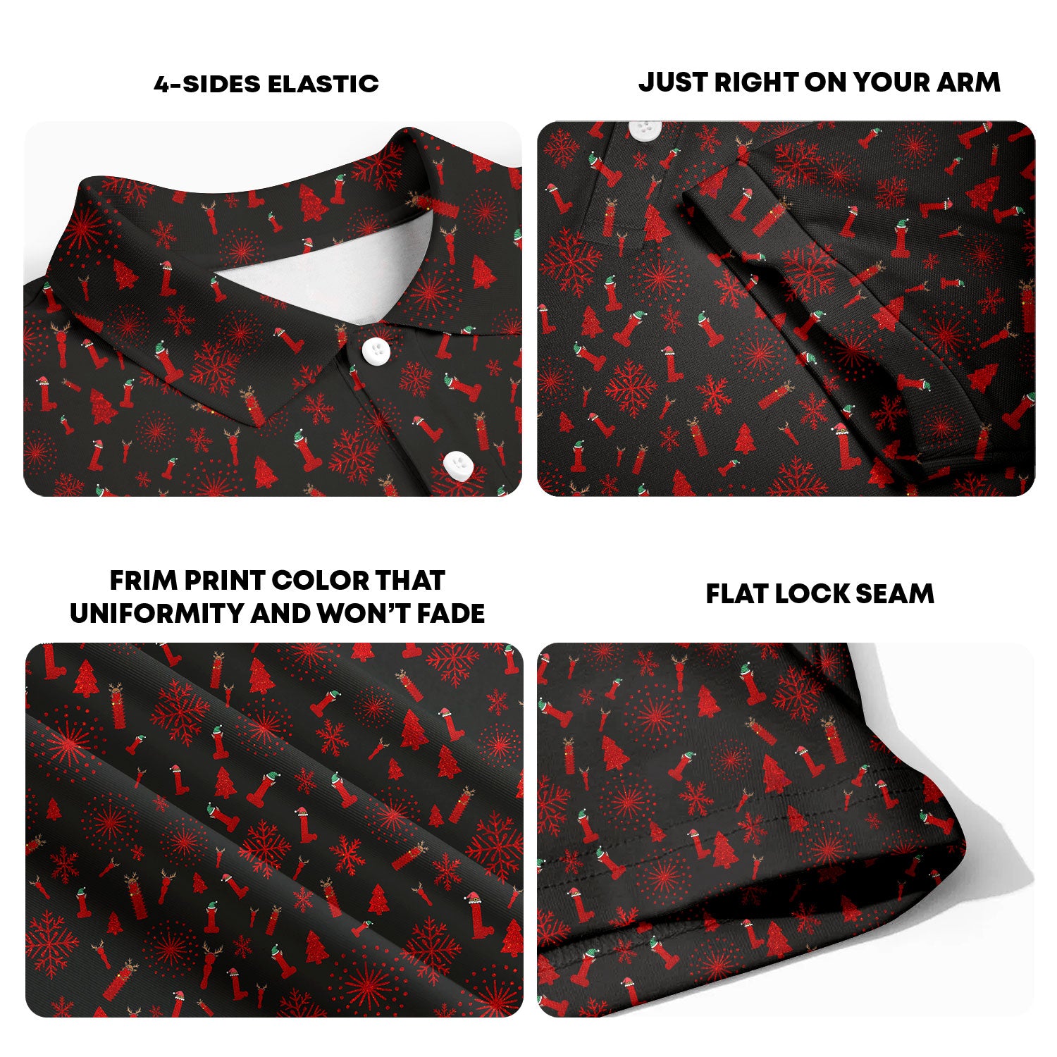 Dirty Christmas-Polo Shirt For Men-Gerbera Prints