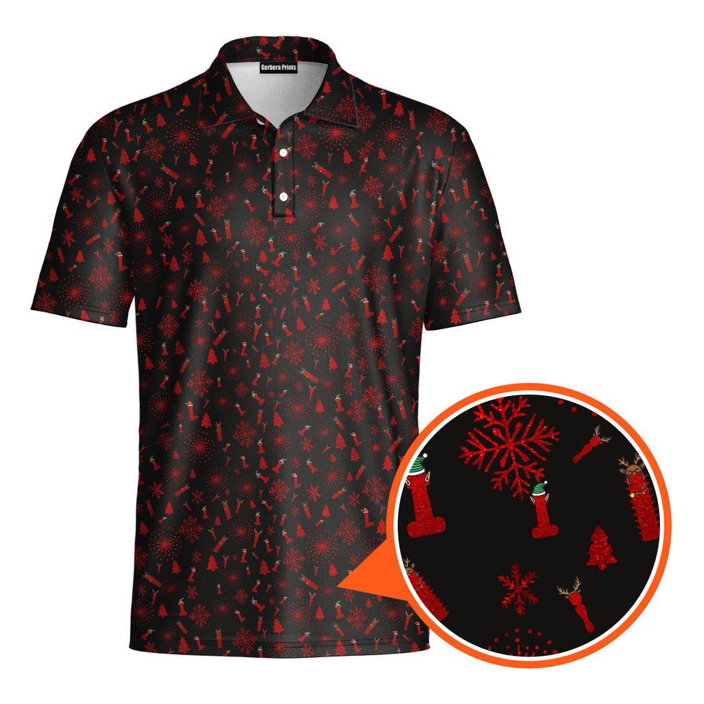 Dirty Christmas-Polo Shirt For Men-Gerbera Prints