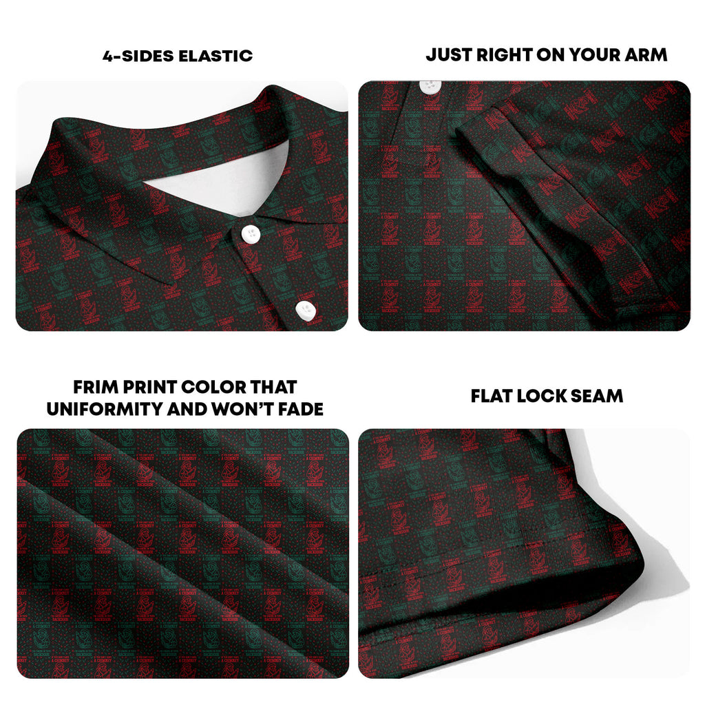 Naughty Christmas-Polo Shirt For Men-Gerbera Prints
