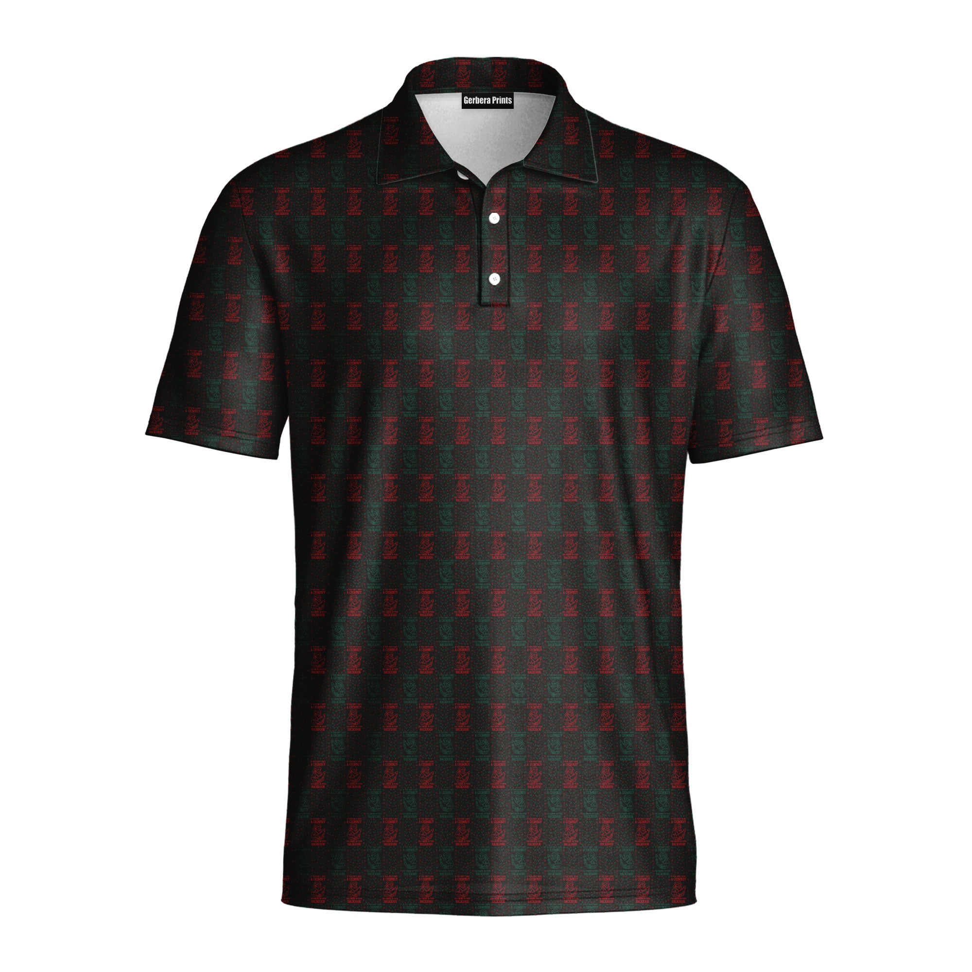 Naughty Christmas-Polo Shirt For Men-Gerbera Prints