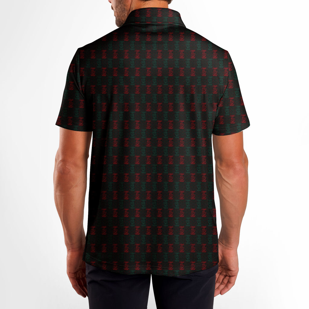 Naughty Christmas-Polo Shirt For Men-Gerbera Prints
